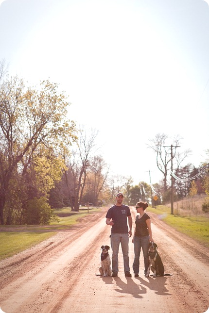 Shane and Kira of Badger Creek Rustic Furniture hung out with Chocolate Moose Images for some dog photos on a lovely spring evening in Western Minnesota